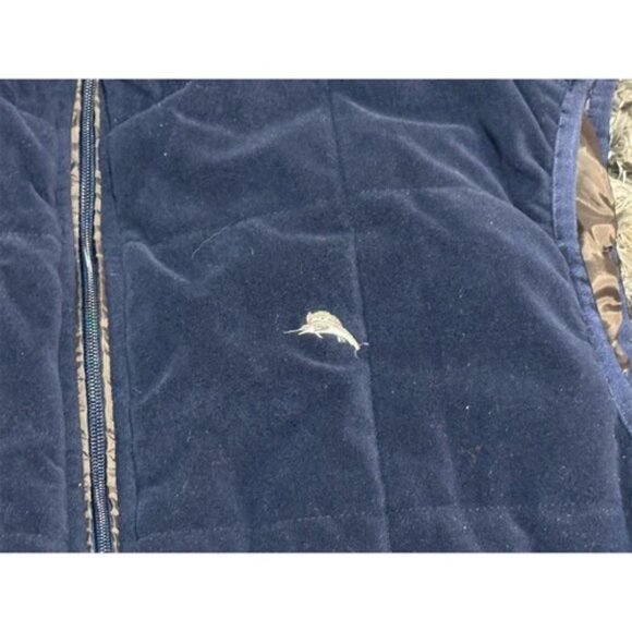 Tommy Bahamas Vintage Reversible Vest M Multicolor Embroidered Zip-Up Unisex - Picture 2 of 4